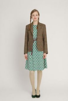 AW1213 THOUSAND PHEASANTS BELTED DRESS - DAMSON - Other Image